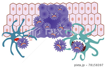 Macrophages That Eat And Block Proliferating Stock Illustration