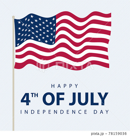 Greeting card for celebration Independence day of America. USA flag modern concept banner. American patriotic design, vector illustration. 78159036