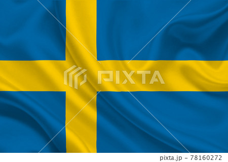 3D Flag of Sweden on fabric 78160272
