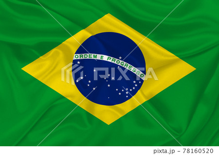 3D Flag of Brazil on fabric 78160520