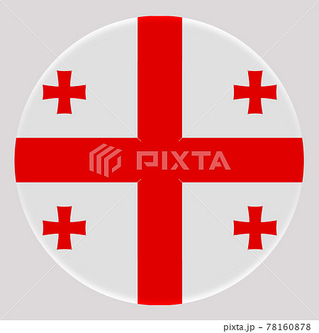 3D Flag of Georgia on circle 78160878