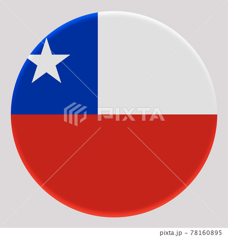 3D Flag of Chile on circle 3D Flag of Chile on circle 78160895