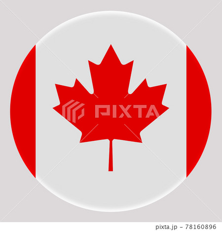 3D Flag of Canada on circle 3D Flag of Canada on circle 78160896