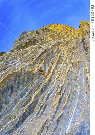 Steeply-tilted Layers of Flysch, Basque Coast UNESCO Global Geopark, Spain 78163792