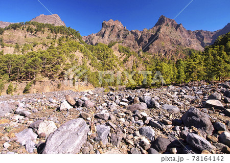 Dry Riverbed, Caldera de Taburiente National Park, Spain 78164142