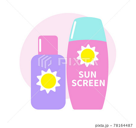 Flat Sunscreen Icon Flat Sunscreen Icon 78164487