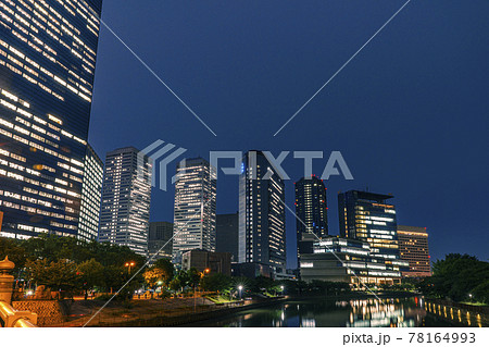 新鴫野橋から見る大阪ビジネスパーク(OBP)の夜景 78164993