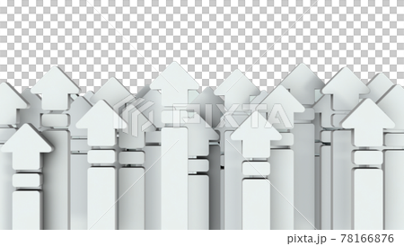 切磋琢磨するイメージ・沢山の矢印・白バック・3Dレンダリング 78166876