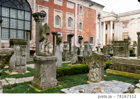 Ancient architectural elements and sculptures near Istanbul Archeological Museum Ancient architectural elements and sculptures near Istanbul Archeological Museum 78167312