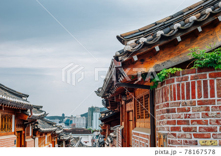 Bukchon Hanok Village, Korean traditional houses in Seoul, Korea Bukchon Hanok Village, Korean traditional houses in Seoul, Korea 78167578