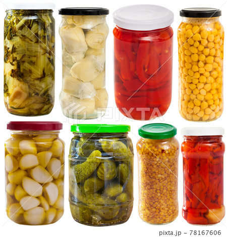 Set of various preserves isolated 78167606