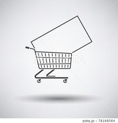 Shopping Cart With TV Icon Shopping Cart With TV Icon 78168564