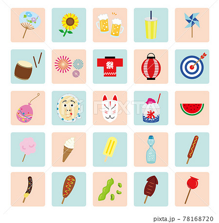 夏祭りのベクターイラストのセット 78168720