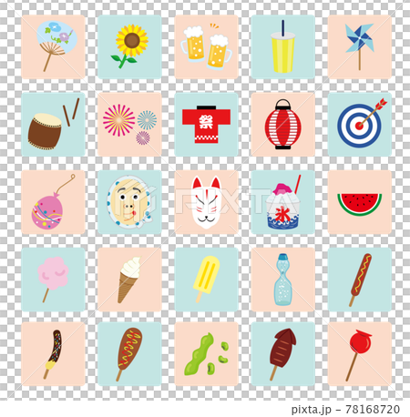 夏祭りのベクターイラストのセット 78168720