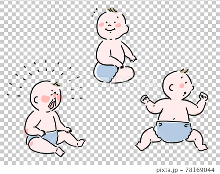 赤ちゃんイラストセット 78169044