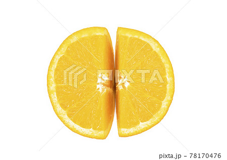 くし形にカットしたオレンジ くし形にカットしたオレンジ 78170476