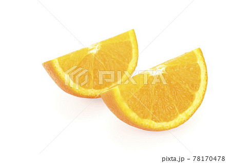 くし形にカットしたオレンジ くし形にカットしたオレンジ 78170478
