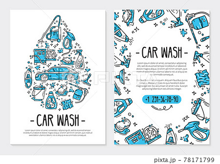 Flyer or poster for printing for the car wash and auto detaling Flyer or poster for printing for the car wash and auto detaling 78171799