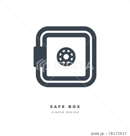 Money safe thin line icon isolated on white background. 78172017