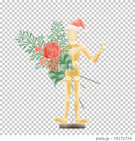 デッサン用モデル人形の手描き水彩風イラスト デッサン用モデル人形の手描き水彩風イラスト 78172724