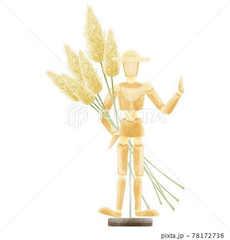 デッサン用モデル人形の手描き水彩風イラスト デッサン用モデル人形の手描き水彩風イラスト 78172736