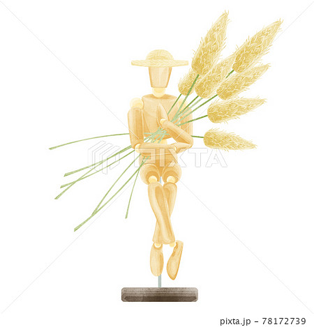 デッサン用モデル人形の手描き水彩風イラスト デッサン用モデル人形の手描き水彩風イラスト 78172739