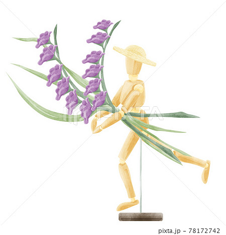 デッサン用モデル人形の手描き水彩風イラスト デッサン用モデル人形の手描き水彩風イラスト 78172742