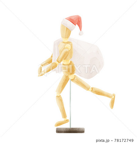 デッサン用モデル人形の手描き水彩風イラスト デッサン用モデル人形の手描き水彩風イラスト 78172749