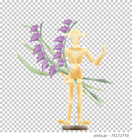 デッサン用モデル人形の手描き水彩風イラスト デッサン用モデル人形の手描き水彩風イラスト 78172750