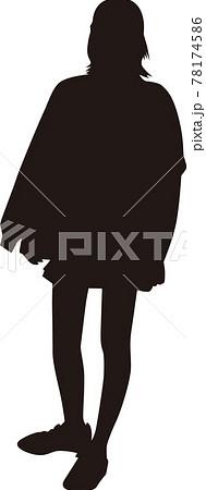 おしゃれファッションシルエット 78174586