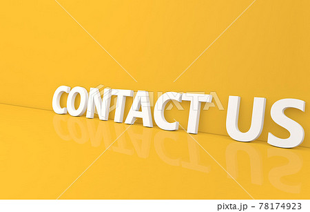 Contact us lettering on a yellow background. Contact us lettering on a yellow background. 78174923