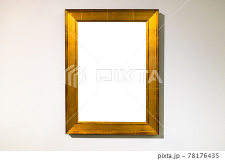 vertical wide picture frame on horizontal wall 78176435