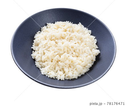 boiled parboiled rice in gray bowl isolated boiled parboiled rice in gray bowl isolated 78176471