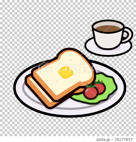 シンプルでかわいい朝食のイラスト 78177657