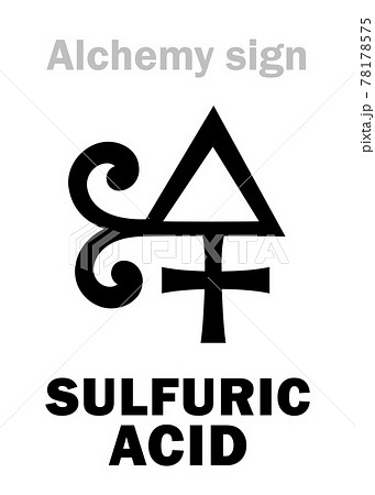 Alchemy Alphabet Sulfuric Acid Oil Of のイラスト素材
