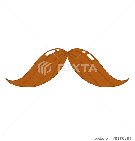 Isolated trendy hipster mustache sketch 78180584