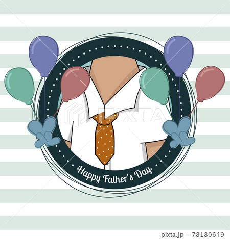 Badge with a father wearing a shirt Father day poster 78180649