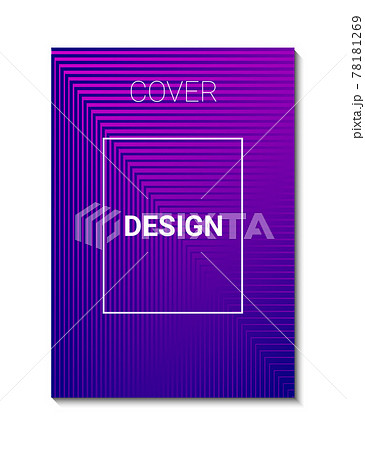 Minimal cover design template with abstract lines modern color gradient brochure, catalog, poster, book, magazine. Minimal cover design template with abstract lines modern color gradient brochure, catalog, poster, book, magazine. 78181269