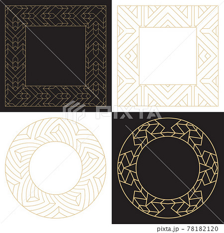 Set vintage circular ornament. 78182120
