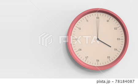 Clock on white wall, 3D rendering Clock on white wall, 3D rendering 78184087