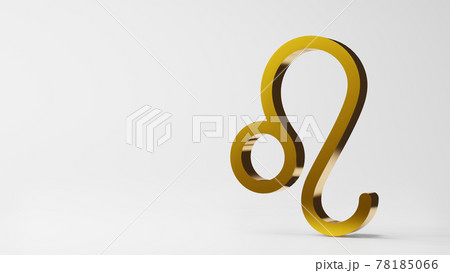 zodiac symbol LEO signs gold on white background 3D rendering zodiac symbol LEO signs gold on white background 3D rendering 78185066