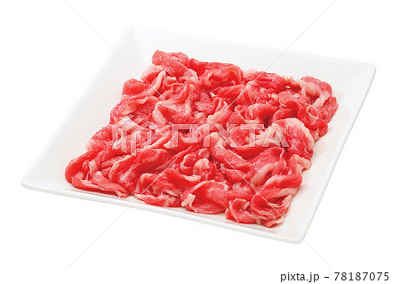 国産牛バラ肉切落し_06（パス付）の写真素材 [78187075] - PIXTA