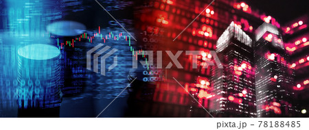 red blue light and index number and graph of stock market business abstract banner background red blue light and index number and graph of stock market business abstract banner background 78188485