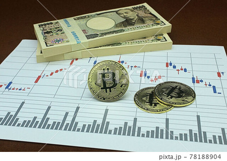 【仮想通貨・ビットコイン・投資などに関する記事のサムネイルに】ビットコインと百万円の札束 【仮想通貨・ビットコイン・投資などに関する記事のサムネイルに】ビットコインと百万円の札束 78188904