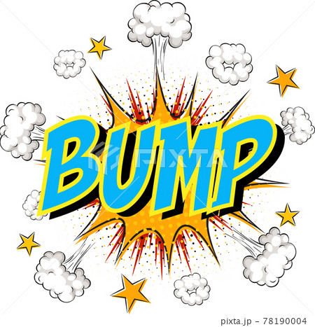 Word Bump On Comic Cloud Explosion Backgroundのイラスト素材