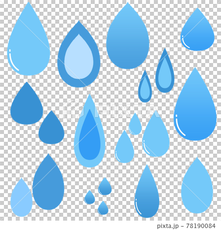 しずくの素材セットのイラスト素材 しずくの素材セットのイラスト素材