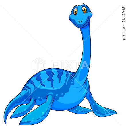 A pliosaurus dinosaur cartoon character 78190484