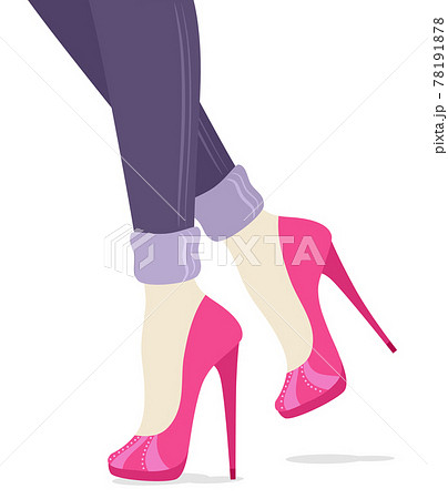Girl Stilettos Shoes Illustration Girl Stilettos Shoes Illustration 78191878
