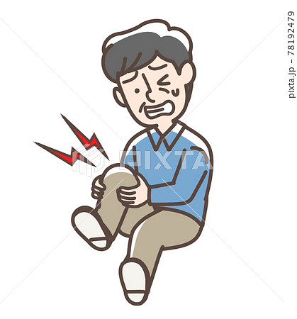 膝を痛める男性 78192479