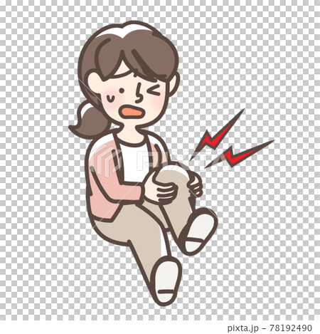 足を痛める女性 足を痛める女性 78192490